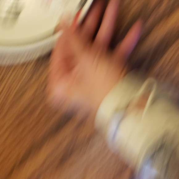 9" Victorian English Bowl Cream colored with black detail. - Picture 3 of 5